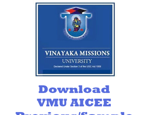 VMU AICEE Question Papers